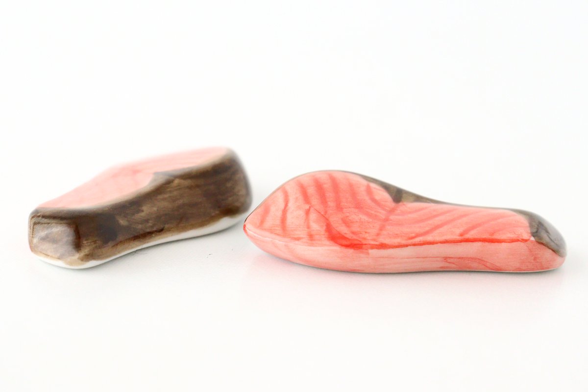 Chopstick Rest Salmon | Hashioki Hasami Ware