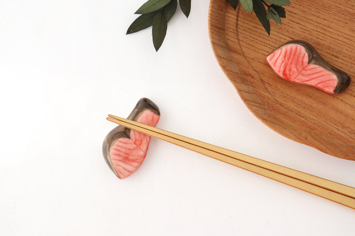 Chopstick Rest Salmon | Hashioki Hasami Ware