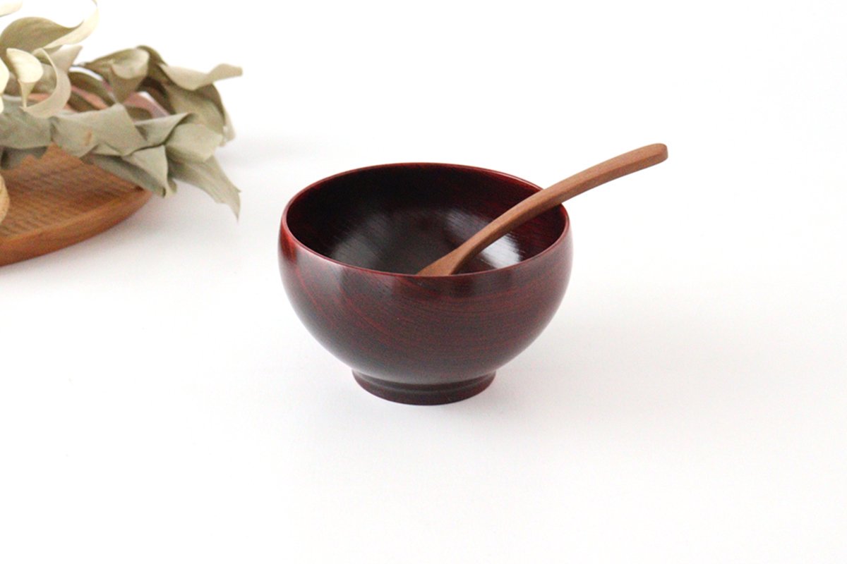 Co Chitose Soup Bowl Vermillion Zelkova | Yamanaka Lacquerware