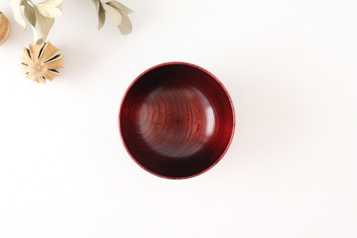 Co Chitose Soup Bowl Vermillion Zelkova | Yamanaka Lacquerware