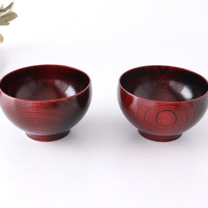 Co Chitose Soup Bowl Vermillion Zelkova | Yamanaka Lacquerware