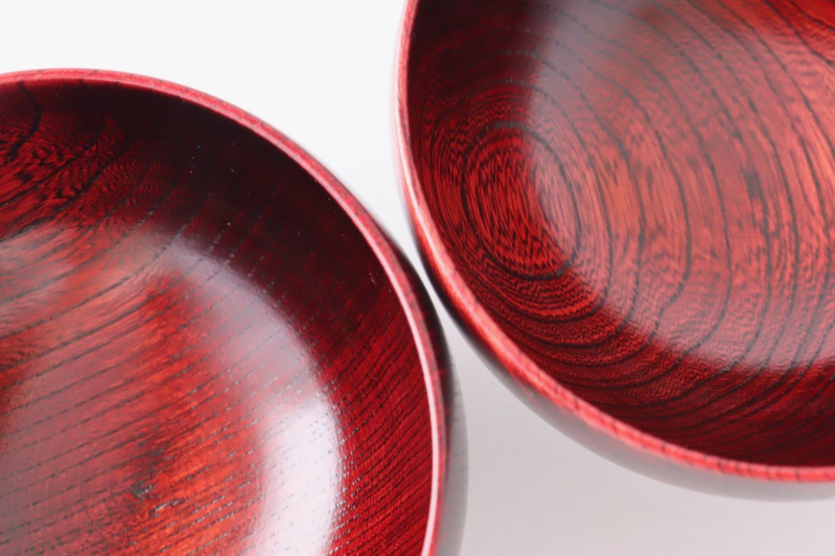 Co Chitose Soup Bowl Vermillion Zelkova | Yamanaka Lacquerware