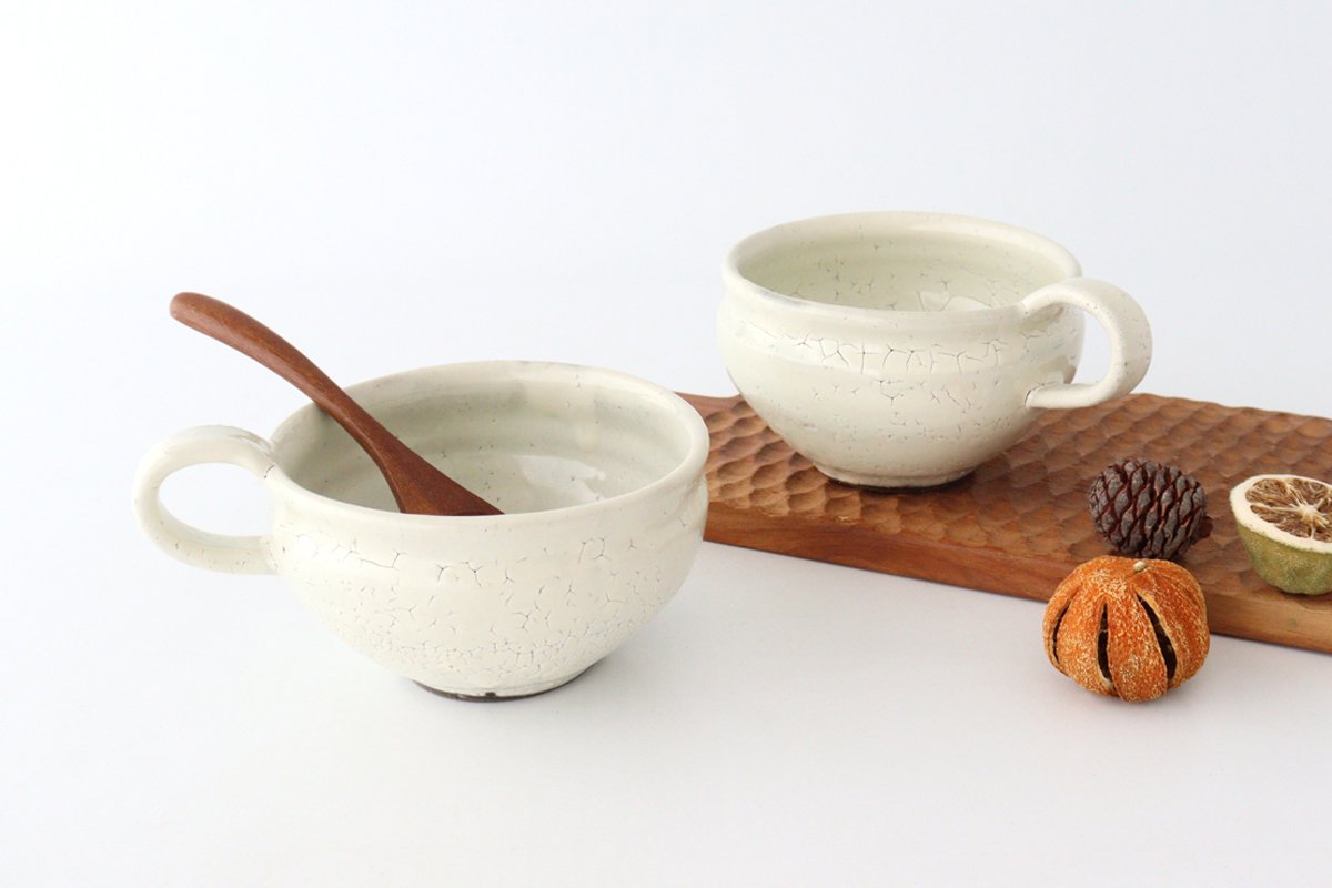 Minami Kiln Soup Cup White | Mino Ware