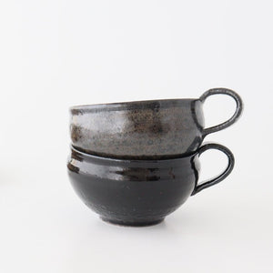 Minami Kiln Soup Cup Black | Mino Ware