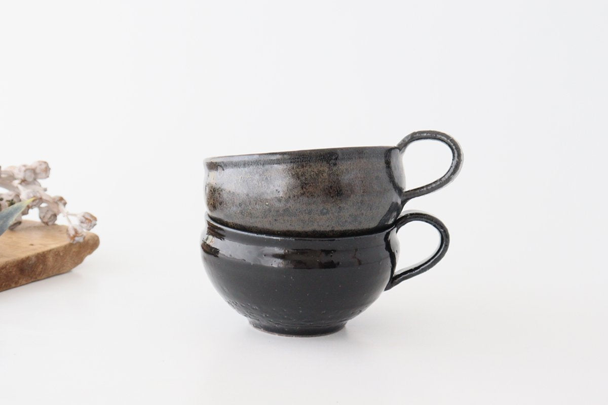 Minami Kiln Soup Cup Black | Mino Ware