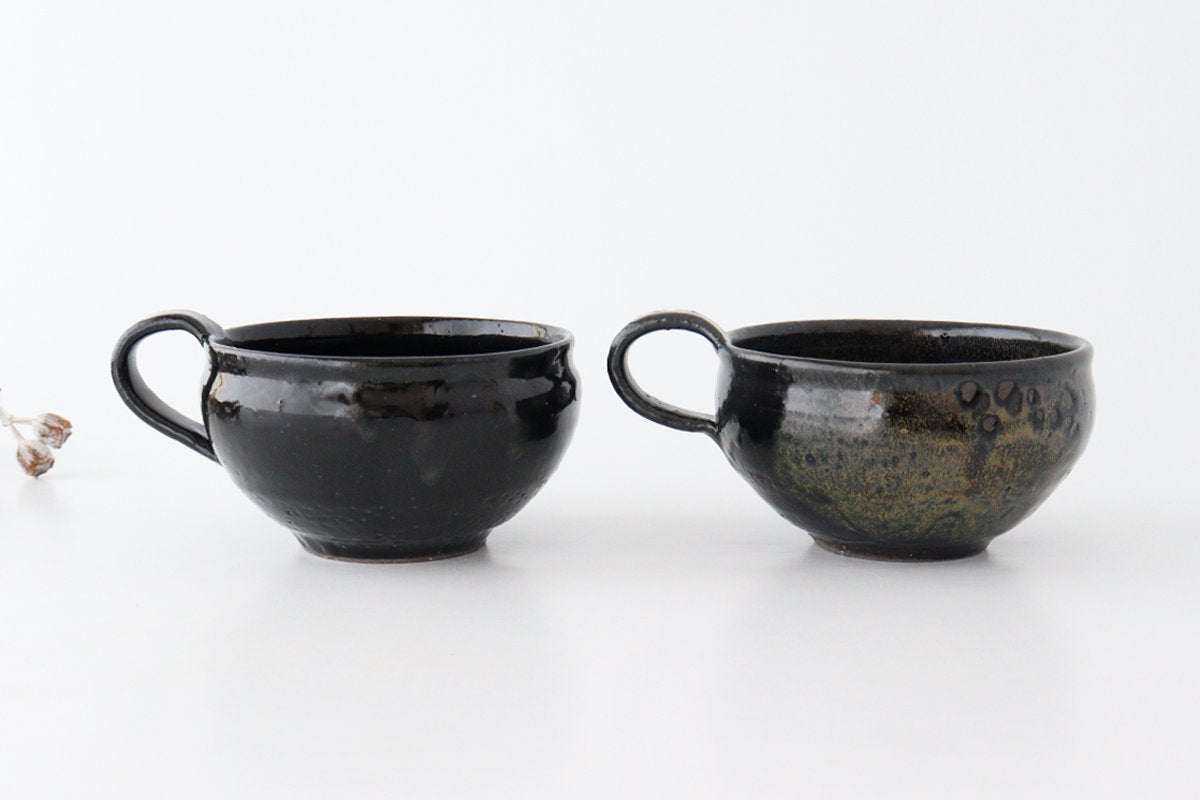 Minami Kiln Soup Cup Black | Mino Ware