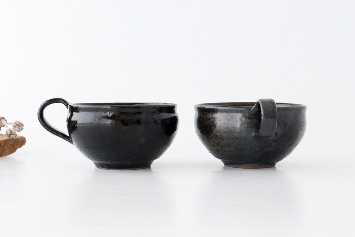 Minami Kiln Soup Cup Black | Mino Ware