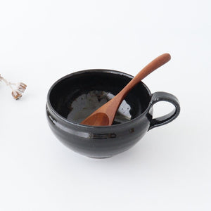 Minami Kiln Soup Cup Black | Mino Ware