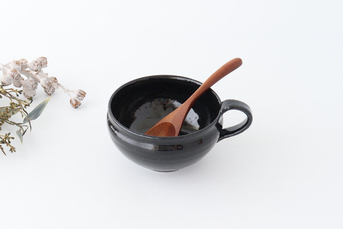 Minami Kiln Soup Cup Black | Mino Ware