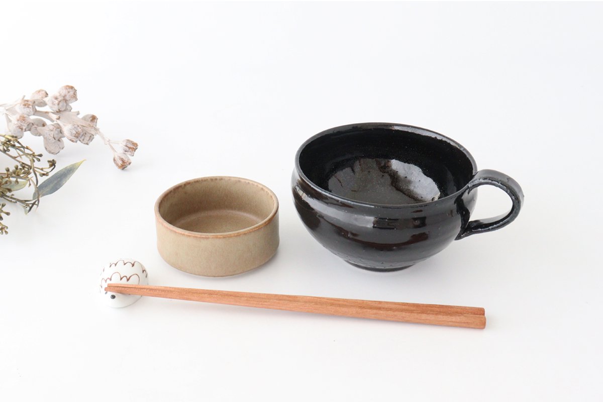 Minami Kiln Soup Cup Black | Mino Ware