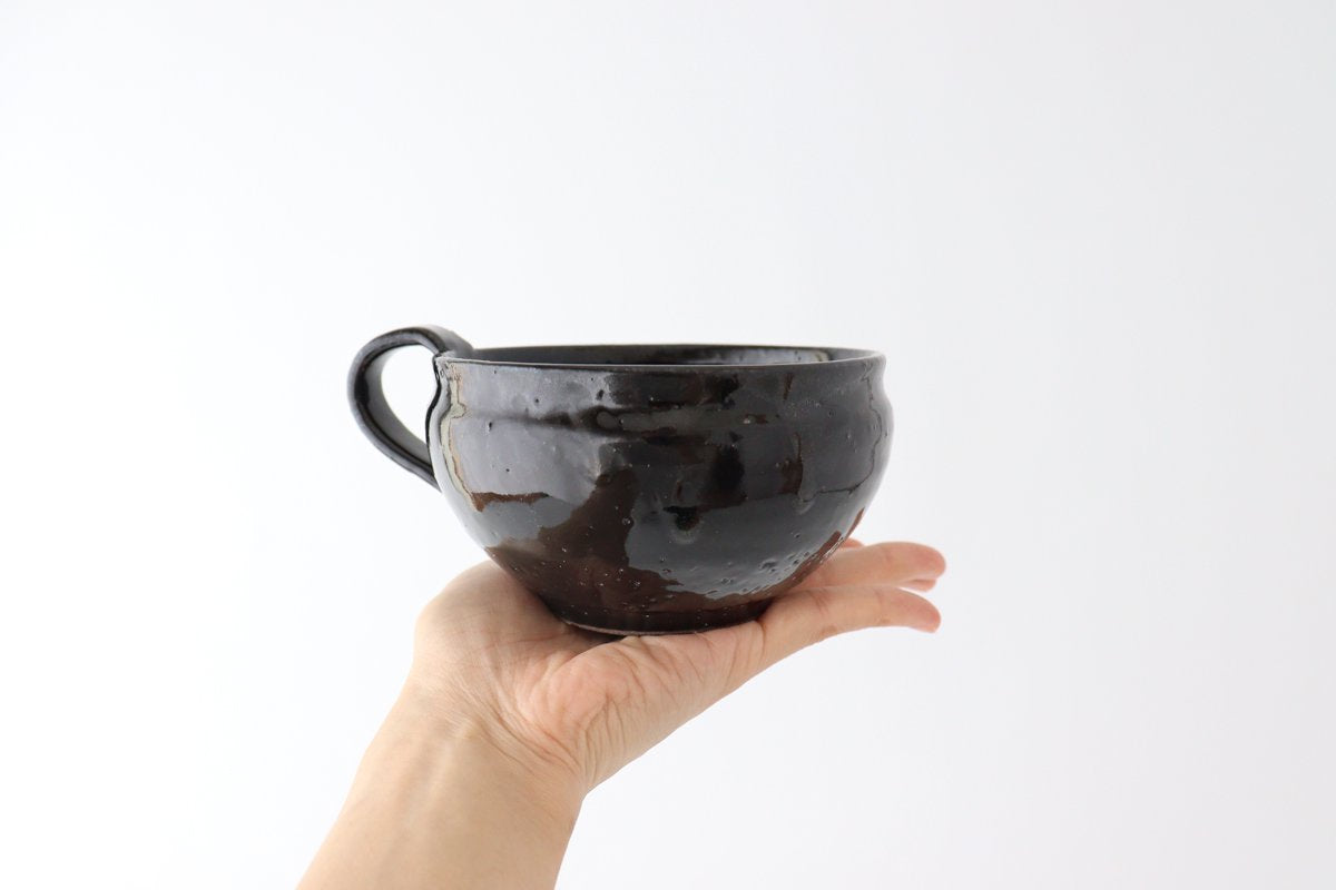 Minami Kiln Soup Cup Black | Mino Ware