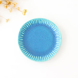 Serving Plate Stripe Turquoise | Shigaraki Ware