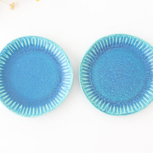 Serving Plate Stripe Turquoise | Shigaraki Ware