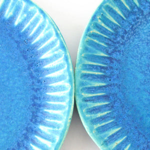 Serving Plate Stripe Turquoise | Shigaraki Ware