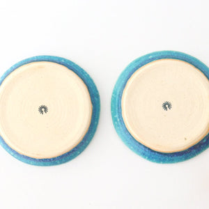 Serving Plate Stripe Turquoise | Shigaraki Ware