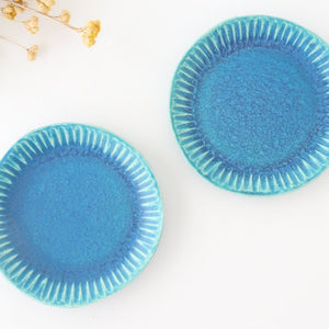 Serving Plate Stripe Turquoise | Shigaraki Ware