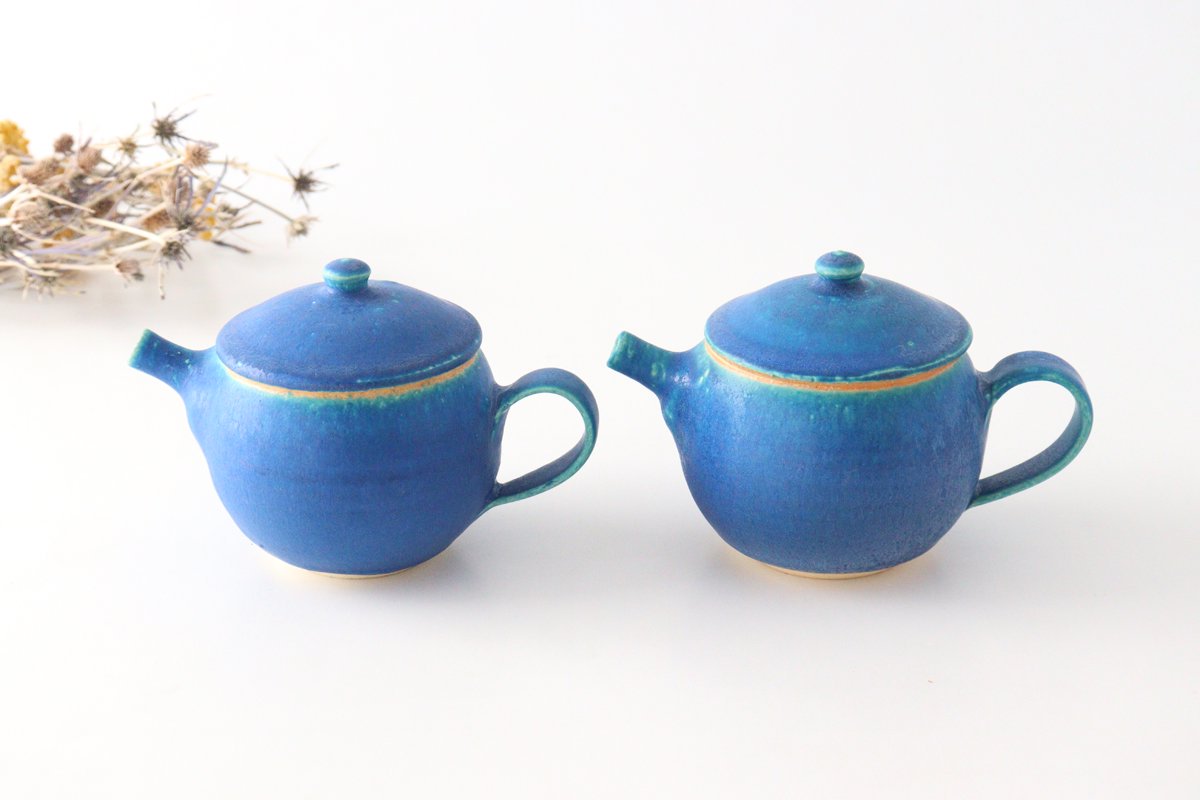 Japanese Teapot Turquoise | Kyusu Shigaraki Ware