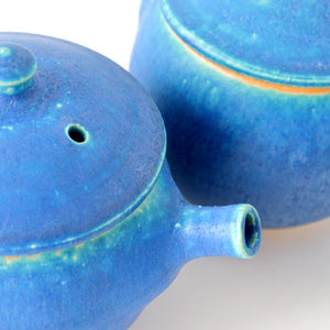 Japanese Teapot Turquoise | Kyusu Shigaraki Ware