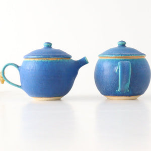 Japanese Teapot Turquoise | Kyusu Shigaraki Ware