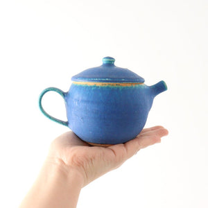 Japanese Teapot Turquoise | Kyusu Shigaraki Ware