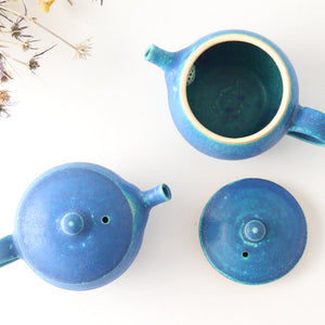 Japanese Teapot Turquoise | Kyusu Shigaraki Ware