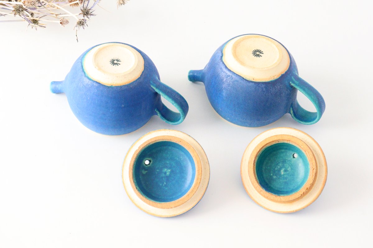 Japanese Teapot Turquoise | Kyusu Shigaraki Ware