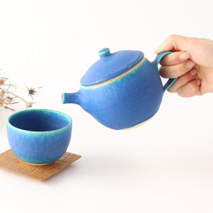 Japanese Teapot Turquoise | Kyusu Shigaraki Ware