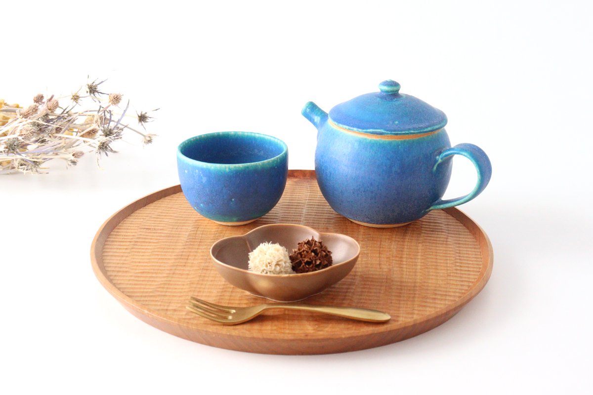 Japanese Teapot Turquoise | Kyusu Shigaraki Ware