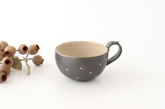 Soup Cup Dot Black | Shigaraki Ware