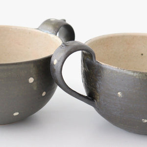 Soup Cup Dot Black | Shigaraki Ware