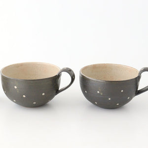 Soup Cup Dot Black | Shigaraki Ware