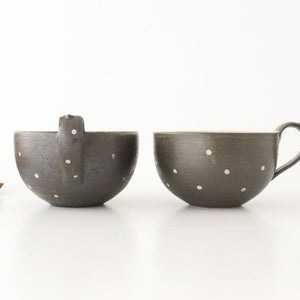 Soup Cup Dot Black | Shigaraki Ware