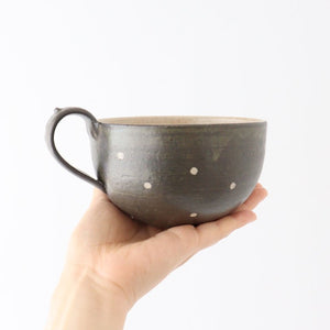 Soup Cup Dot Black | Shigaraki Ware