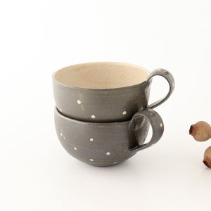 Soup Cup Dot Black | Shigaraki Ware