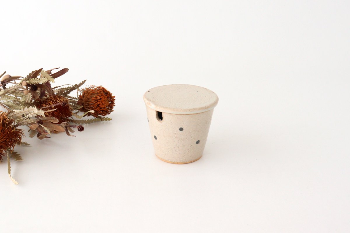 Sugar Pot White Dot | Shigaraki Ware