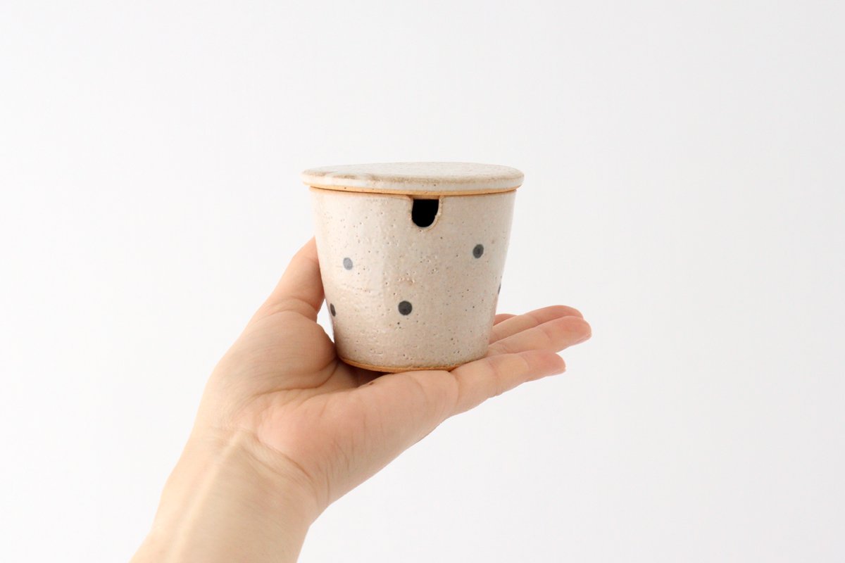 Sugar Pot White Dot | Shigaraki Ware