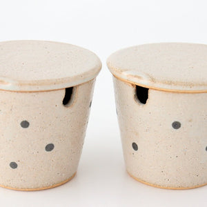 Sugar Pot White Dot | Shigaraki Ware