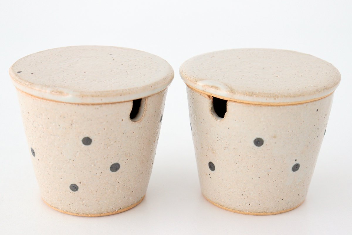 Sugar Pot White Dot | Shigaraki Ware