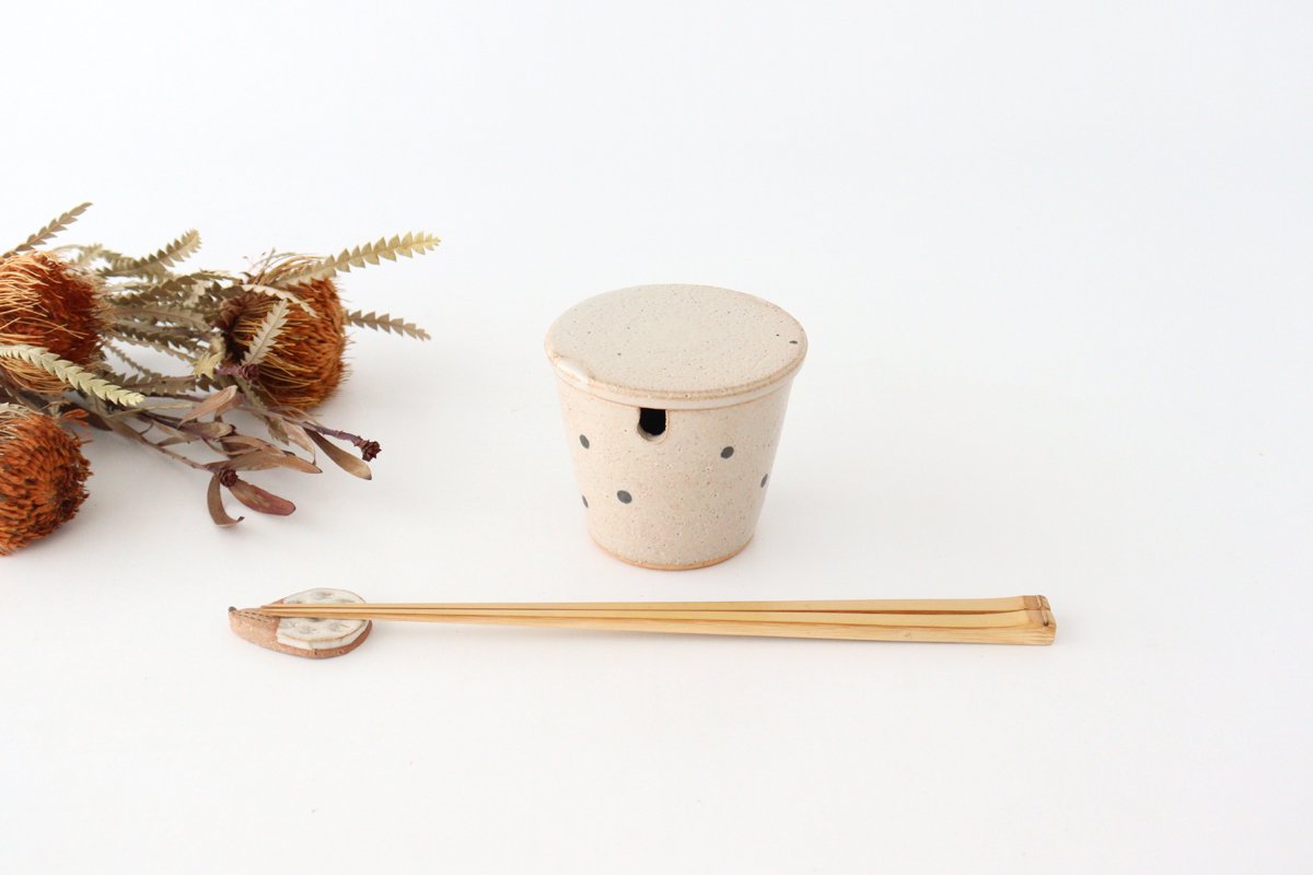 Sugar Pot White Dot | Shigaraki Ware