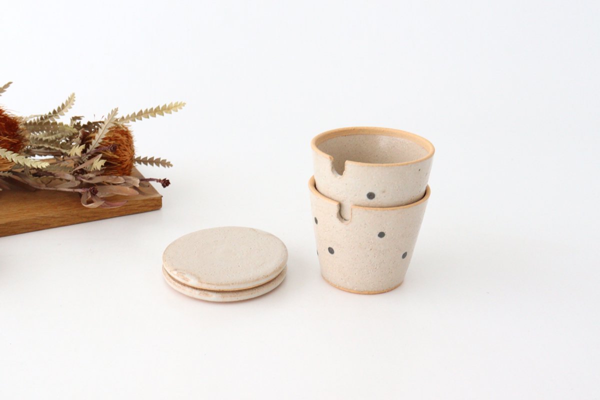 Sugar Pot White Dot | Shigaraki Ware