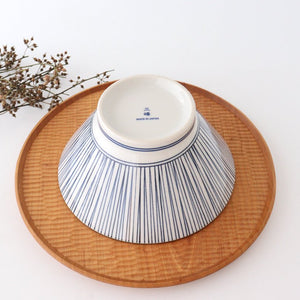 Donburi Bowl Blue and White Stripes Tokusa | Mino Ware