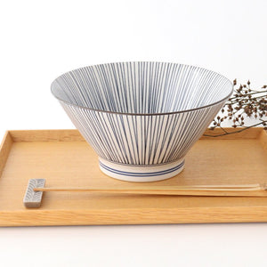 Donburi Bowl Blue and White Stripes Tokusa | Mino Ware