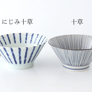 Donburi Bowl Blue and White Stripes Tokusa | Mino Ware