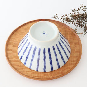 Donburi Bowl Thick Blue Stripes Nijimi-Tokusa | Mino Ware