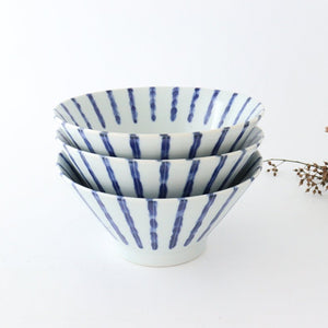 Donburi Bowl Thick Blue Stripes Nijimi-Tokusa | Mino Ware