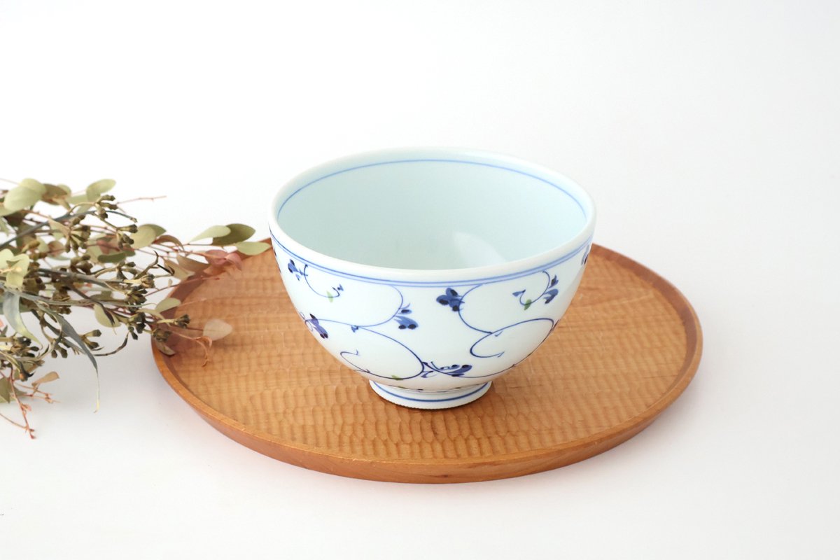 Donburi Bowl Blue Arabesque | Hasami Ware