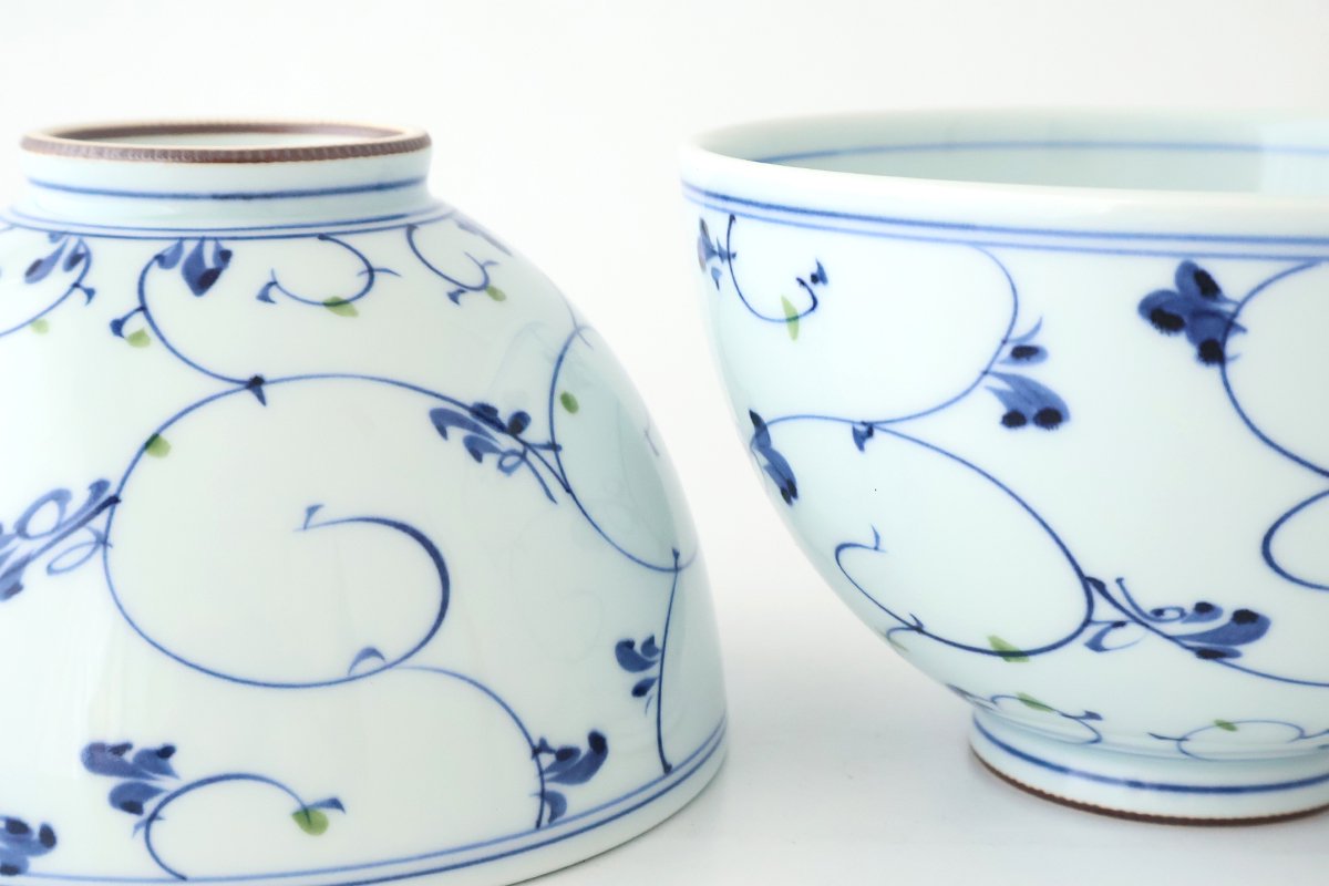 Donburi Bowl Blue Arabesque | Hasami Ware