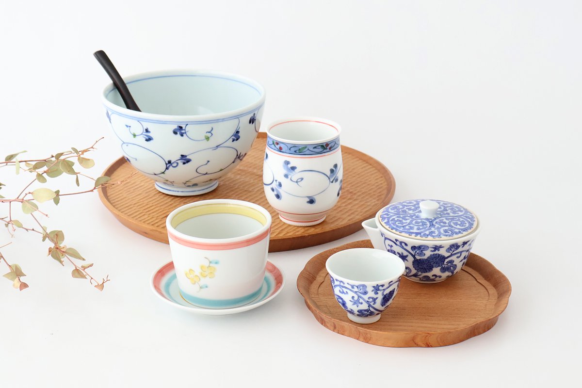 Donburi Bowl Blue Arabesque | Hasami Ware