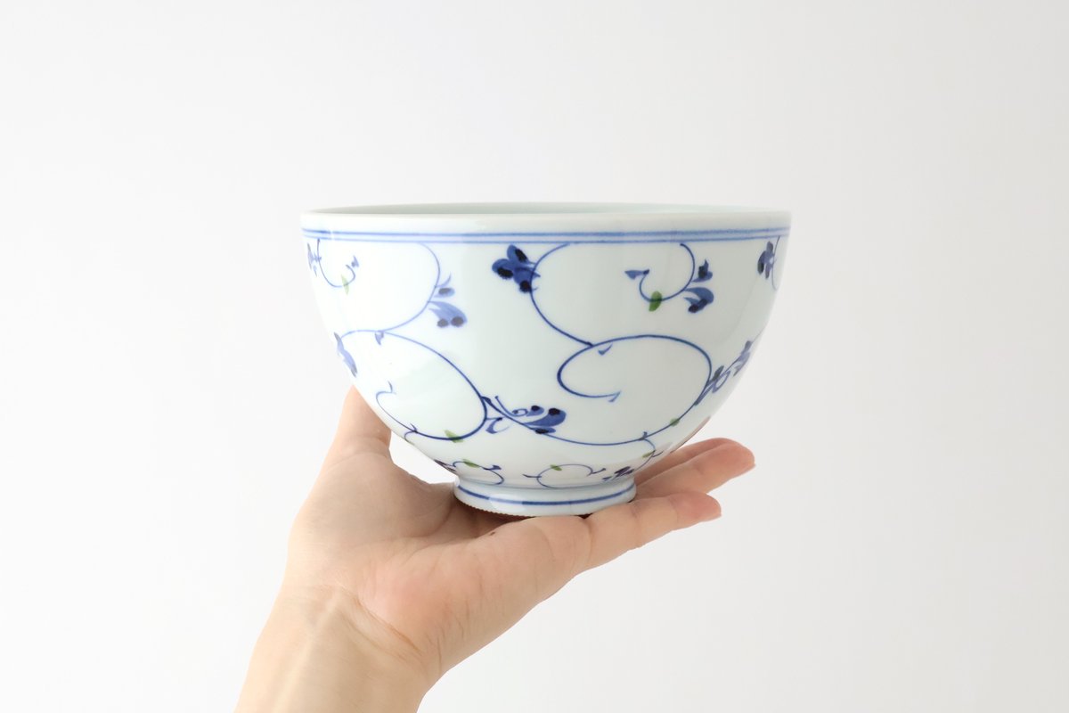 Donburi Bowl Blue Arabesque | Hasami Ware