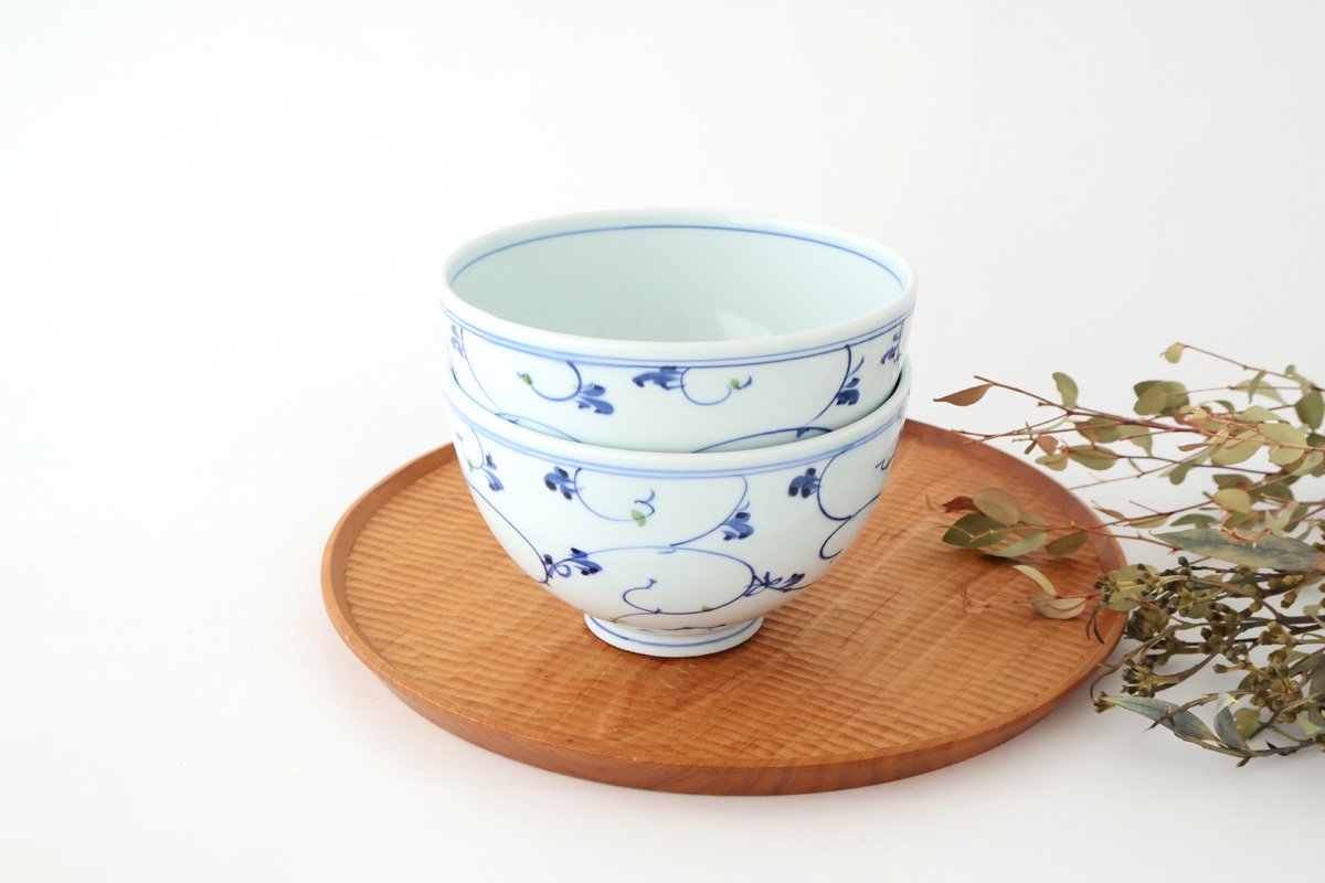 Donburi Bowl Blue Arabesque | Hasami Ware